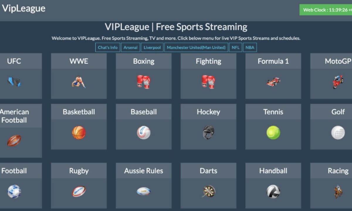 Vipligues .Com 2021 - (September) Get Sports Live Information!