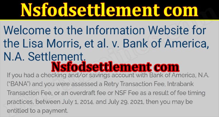Nsfodsettlement com (October 2021) Get Reliable Information!