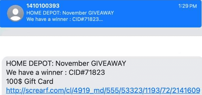 Home Depot Winner Text Scam (November 2021) Know The Complete Details!