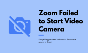 Fix Zoom Unable to Start or Detect Camera in Windows 10/11 PC