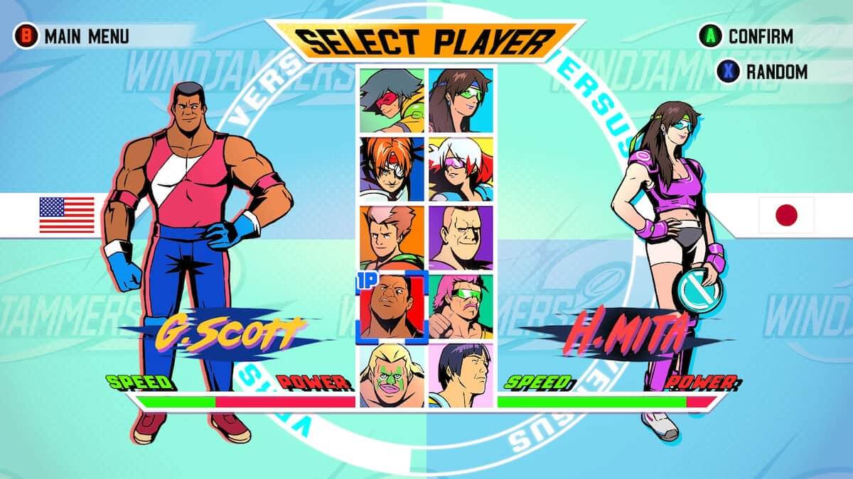 All characters in Windjammers 2