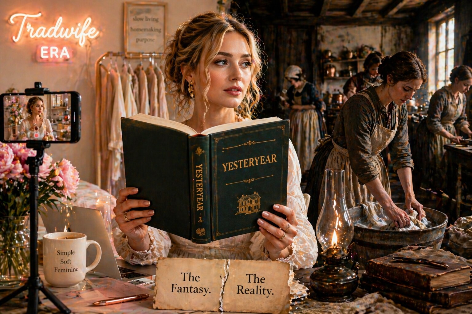 GMA Book Club selection Yesteryear challenging romanticized tradwife aesthetic and historical reality